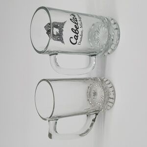 Two Glass Beer Mugs - Plain and Cabela's Dundee, MI